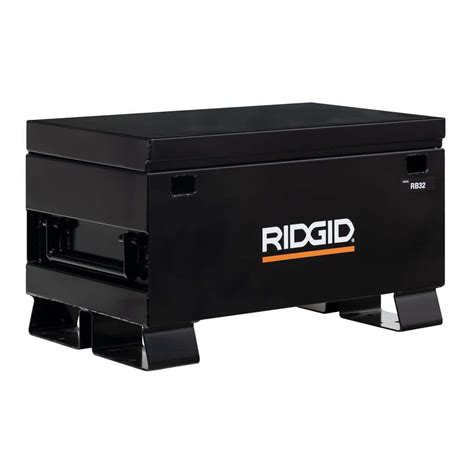 rigid metal job box|black ridgid tool box.